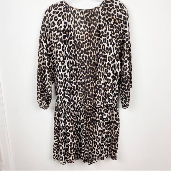 H&M Leopard Cheetah print Swing tunic length dress size M - Picture 5 of 7